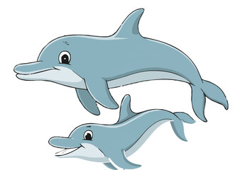 dolphin isolated on white