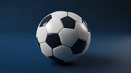 Fototapeta premium Soccer Ball Animation Dark Background