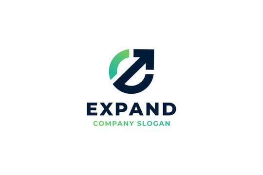 Expand logo design vector illustration.