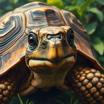 Close-up illustration of turtle's face