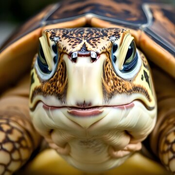 Close-up illustration of turtle's face