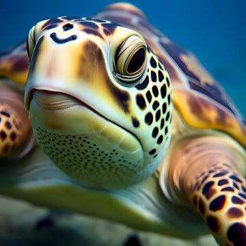 Close-up illustration of turtle's face