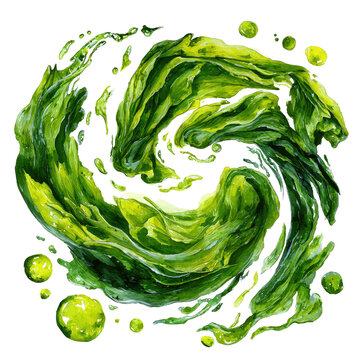 Swirling, vibrant green liquid with bubbles