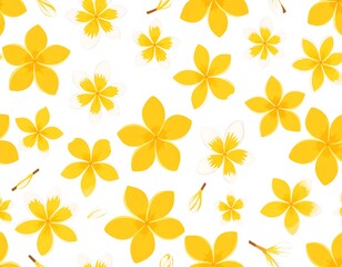 Obraz premium Floral pattern of yellow and white flowers