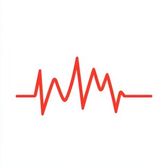 red heart on white background