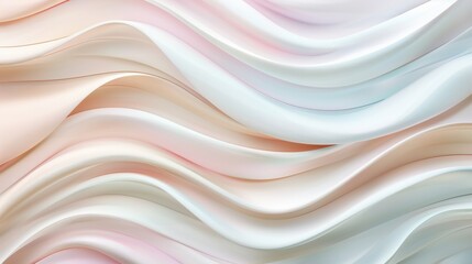 Obraz premium Soft Flowing Waves in Subtle Pastel Tones for Modern Design