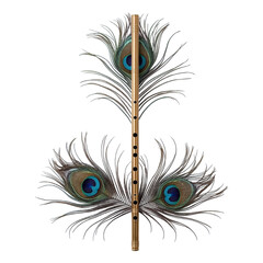 Obraz premium peacock feather isolated on white