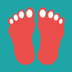 foot prints vector illustration