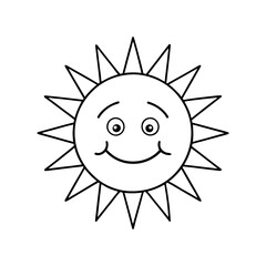 smiling sun illustration vector art