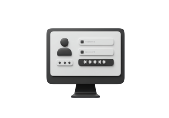 Isolated Computer Monitor with a Secure User Login Interface