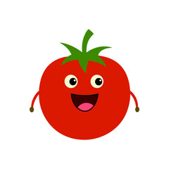 illustration of a funny tomato in cartoon vector art