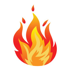 Fire icon collection Concept flame fire icon Flame icon in red Campfire symbol Logo design fire  Bonfire silhouette logotype Vector illustration