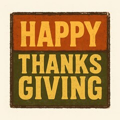 Fototapeta premium Grunge Retro Style Happy Thanksgiving