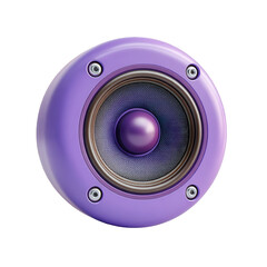 Purple Speaker Audio Music Sound Technology Design, isolated on transparent background, perfect cutout, PNG