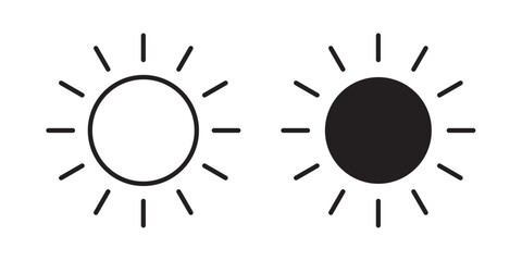 Light Mode icon .Vector illustration with stroke and fill on a white background.