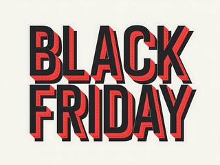 bold and modern typography illustration with the text Black Friday