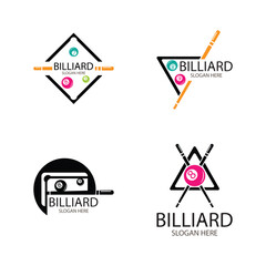 billiard ball logo design collection