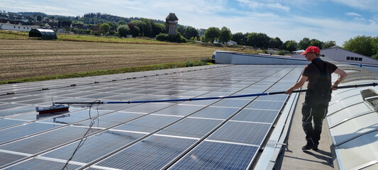 cleaning solar panels