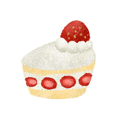 かわいいケーキの手描きイラスト素材