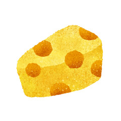 かわいいチーズの手描きイラスト素材