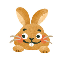 かわいいウサギの手描きイラスト素材