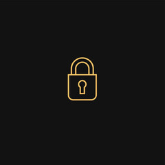 Simple security lock icon vector design