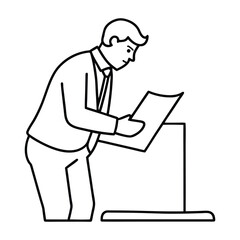 business man with paper