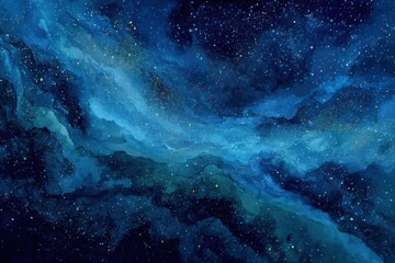 Obraz premium Cosmic panorama showcasing brilliant stars and enchanting deep blue tones of the galaxy for astronomy enthusiasts and celestial art lovers