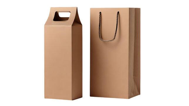 Elegant wine bottle packaging solutions showcasing premium presentation and retail design for brand appeal Isolated on white background