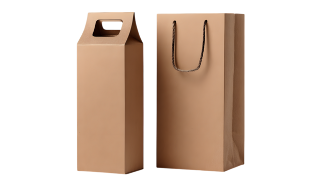 Elegant wine bottle packaging solutions showcasing premium presentation and retail design for brand appeal Isolated on white background