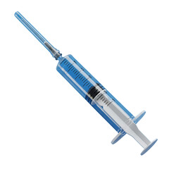 Fototapeta premium Medical syringe close up on a black background injection and vaccination equipment for health care and medicine industry research and development