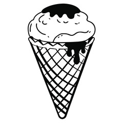 Modern Ice Cream Logo Design – Minimalist Vector Badge for Dessert Shops & Cafés Ice cream logo clipart set. Colorful cone ice cream icon clip art in pictogram style vector illustration color pastel	