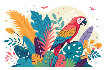 autumn landscape with trees colorful abstract pattern background. template summer concept. vector illustration	