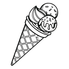 Modern Ice Cream Logo Design – Minimalist Vector Badge for Dessert Shops & Cafés Ice cream logo clipart set. Colorful cone ice cream icon clip art in pictogram style vector illustration color pastel	