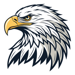 Fototapeta premium American Eagle with sunglasses vector logo for unique and bold design projects. eagle Vector Illustration of Eagle Mascot Logo 