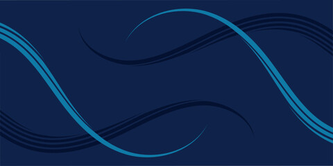 Abstract background with lines and waves. Event poster. Medium banner size. Vector background for brochure, booklet, flyer. Abstract element for design. Dark and bright blue color