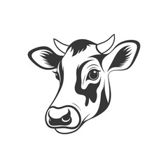 vector of cow head design