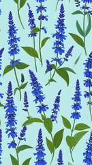Floral sage pattern design