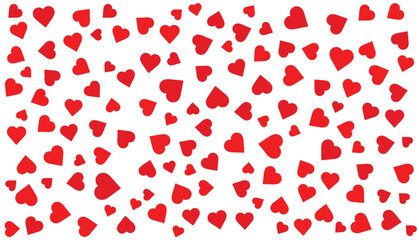 Abstract Red Heart Pattern, Romantic Background.