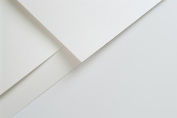 Minimalist layered white paper background