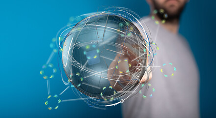 Modern technology, digital world, global network, futuristic, innovation, connection, data, communication, internet, web,  science, progress, technology ba