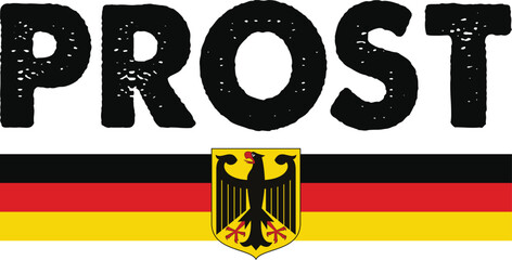German Flag Prost German Pride T-shirt Design