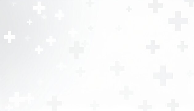 Abstract White Plus Symbols Graphic Design Background