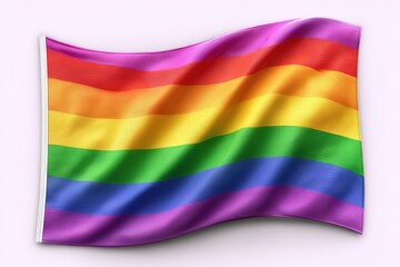 Beautiful pride flag waving gracefully in the wind showcasing vibrant colors of acceptance and love expressing unity with inclusive diversity symbolizing LGBTQ pride celebration