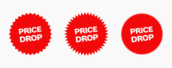 Price Drop Promotion Sticker Set