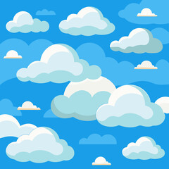 seamless pattern with clouds