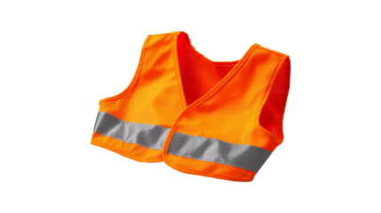 Industrial and construction safety equipment, an isolated reflective jacket for workers