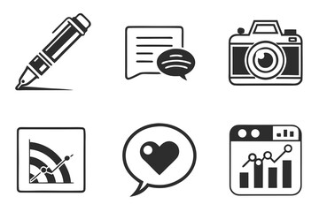 Collection of Business and Communication Icons.