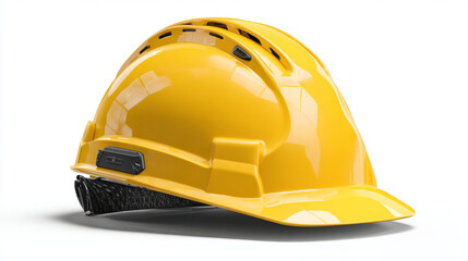 3D realistic protective yellow helmet for workers. For industry, construction, service, engineering, and architecture concepts. Safety of life. Vector