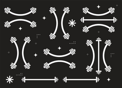 Dumble icon for exercise, Gym dumble vector illustration